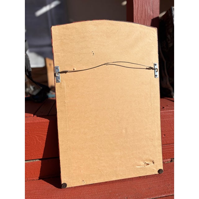 Hand Painted Jharokha Indian Mirror For Sale - Image 6 of 6