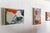 Bold abstract work by American Artist Allison James. Stark orange layers over pastel shades of blue create an unexpected...