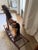 Early 20th Century Antique Hand-Painted Carved Wood Rocking Horse on Wheels For Sale - Image 5 of 7