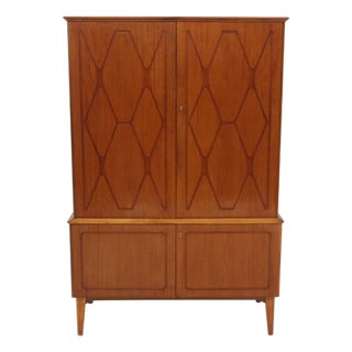 Scandinavian Mahogany Wardrobe, 1940 For Sale