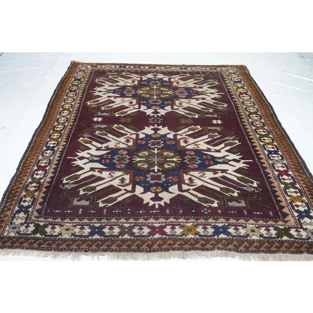 Vintage Kazak Rug 5'4'' x 8'4'' For Sale - Image 9 of 10