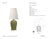 Thomas O'Brien by Visual Comfort Signature Opera 16" Table Lamp in Light Olive with Linen Shade Designer: Thomas O'Brien...