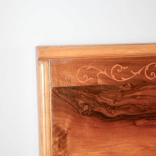 Art Deco Double Bed in Fur and Walnut Inlay For Sale - Image 6 of 18