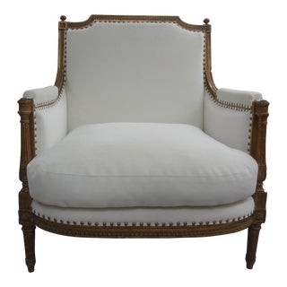 19th Century French Louis XVI Style Giltwood Marquise or Bergere For Sale