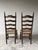 1950s Country-Style Chairs in Walnut and Straw, 1950, Set of 2 For Sale - Image 5 of 17