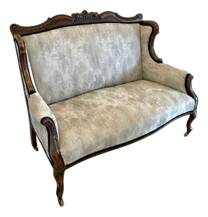 Antique Victorian Carved Mahogany Sofa, 1880
