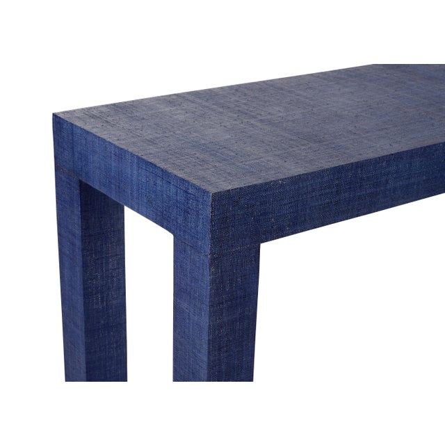 Chelsea House Inc Sanibel Raffia Console - Blue For Sale - Image 4 of 4