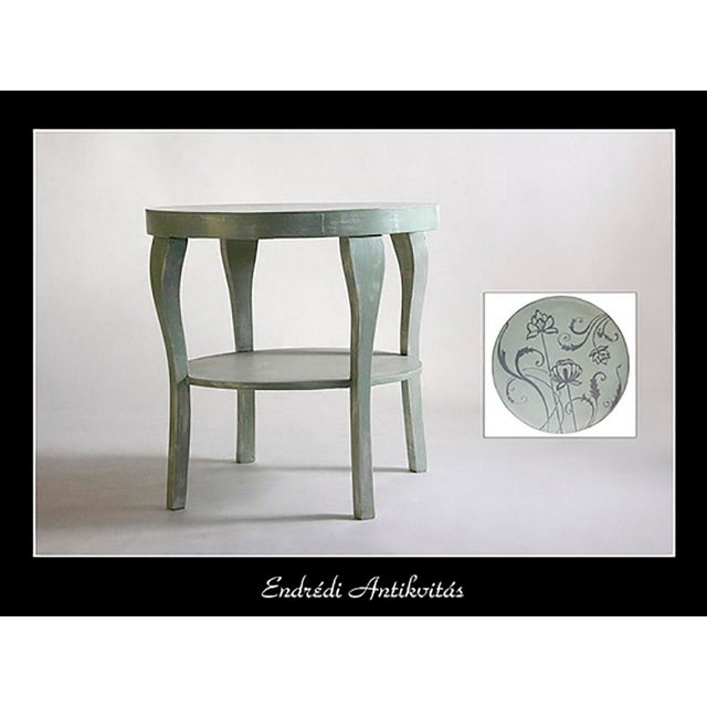 Antique Table with Flower Pattern For Sale - Image 4 of 4