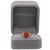 Modern 2.3Ct Italian Coral Ring With Natural Diamond Accents: Solid 14k Gold, 10x8mm, Size 5 For Sale - Image 3 of 8