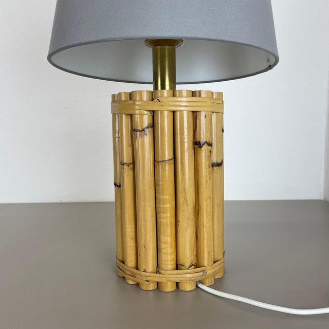 Hollywood Regency Bamboo Tiki Table Light, Italy, 1970s For Sale - Image 17 of 18