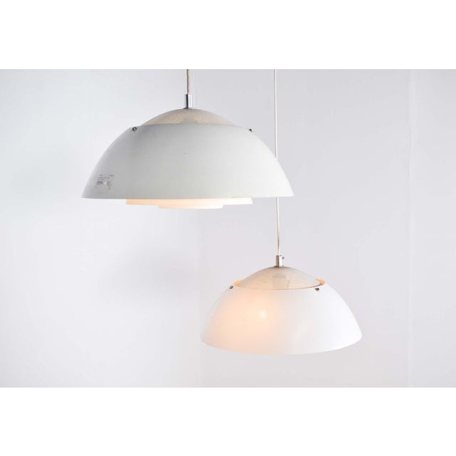 White Safari Hanging Lamps attributed to Christian Hvidt for Nordisk Solar, 1970, Set of 2 For Sale - Image 8 of 8