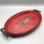 Painted Flowers on Red Paper Composite Glass Top Dresser Tray 1940's For Sale - Image 13 of 13
