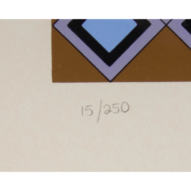 1980 “Ferde” Op Art Serigraph Print by Victor Vasarely For Sale In Indianapolis - Image 6 of 8