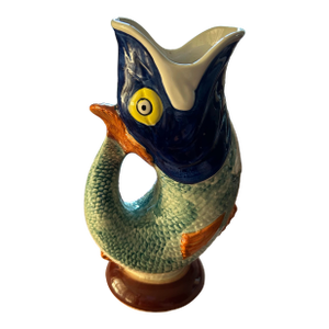 Vintage Sigma Ceramic Multi-Color Gluggle Jug Made in Portugal