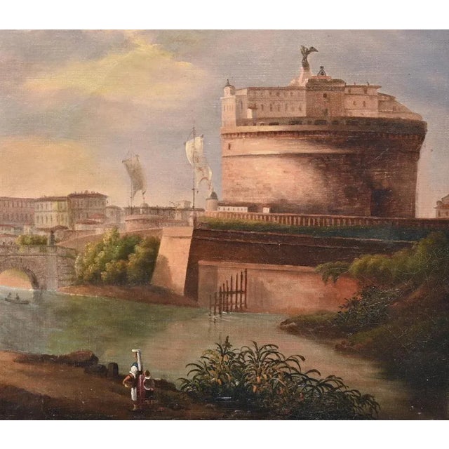 Follower of G. Van Wittel, Rome with St Peter, Oil Panting For Sale - Image 3 of 5