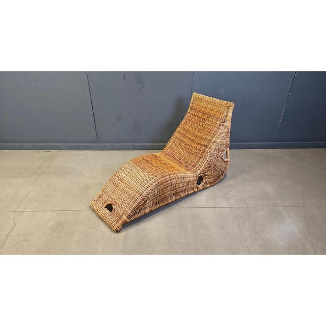 Vintage Wicker Chaise Longue, 1980s For Sale - Image 10 of 18