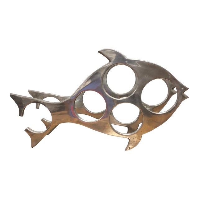 Vintage Aluminum Fish Wine Rack Chairish