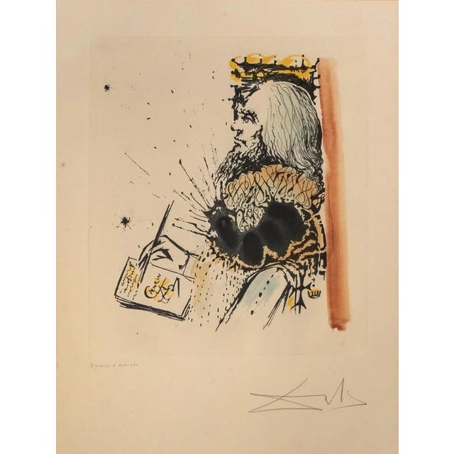 1970s after Salvador Dalì, Portrait De Calderon, 2971, Aquatint & Etching For Sale - Image 5 of 5