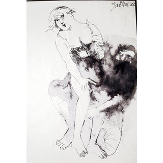 Franco Gentilini, The Rat, 1966, Watercolor For Sale