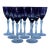 Kusak Glassworks Amethyst Cut to Clear Tall Wine Goblet - Set of 9 For Sale