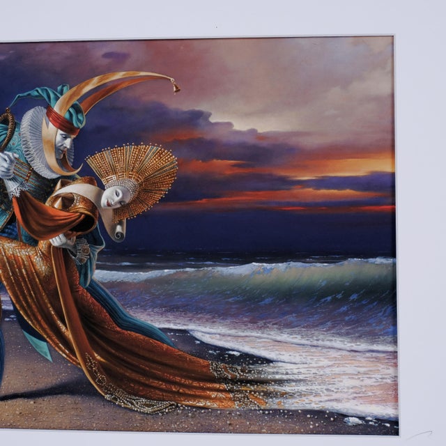 1990s Gil Bruvel "Sunset Tango" Hand Signed and Numbered Limited Edition 50/500 Unframed Matted Lithograph Excellent Condition For Sale In San Diego - Image 6 of 8