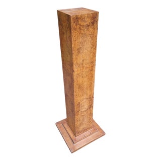 Art Deco Display Column in Walnut Burl, 1940s For Sale