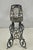 Vintage French Art Nouveau Style Heavy Wrought Iron Garden Planter Plant Stand For Sale - Image 16 of 17