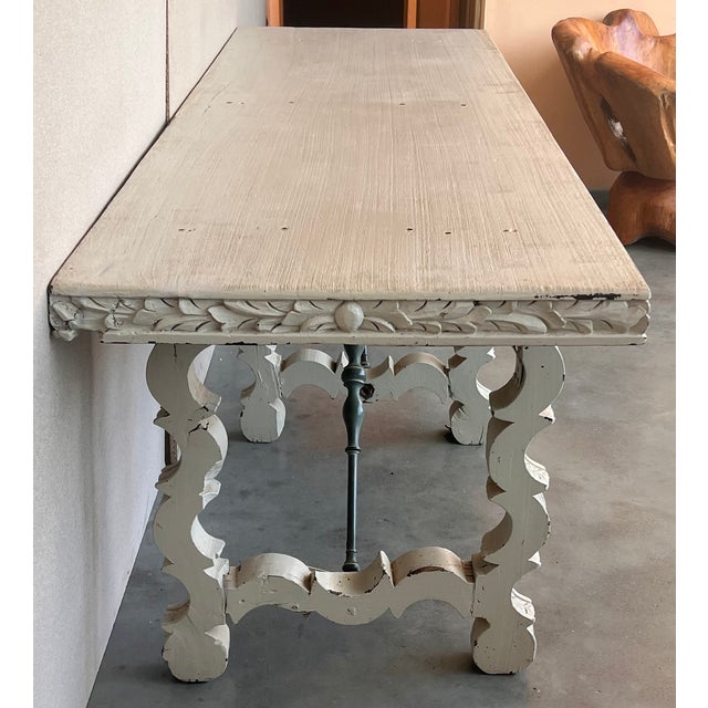 A very charming later 19th century console, center or dining table from the Catalan region of Spain. Handsomely...