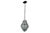 Glass Vintage Pendant Lamp in Blown Glass and Wrought Iron, 1990 For Sale - Image 7 of 8