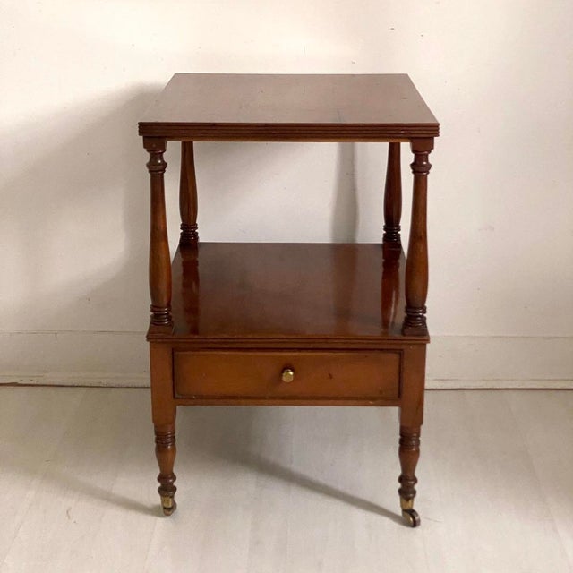 Antique Mahogany Veneer Side Table, 1890s, in Good conditions. Designed before 1890