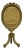Antique French Louis XVI XV Carved Giltwood Green & Gold Oval Fireplace Screen For Sale