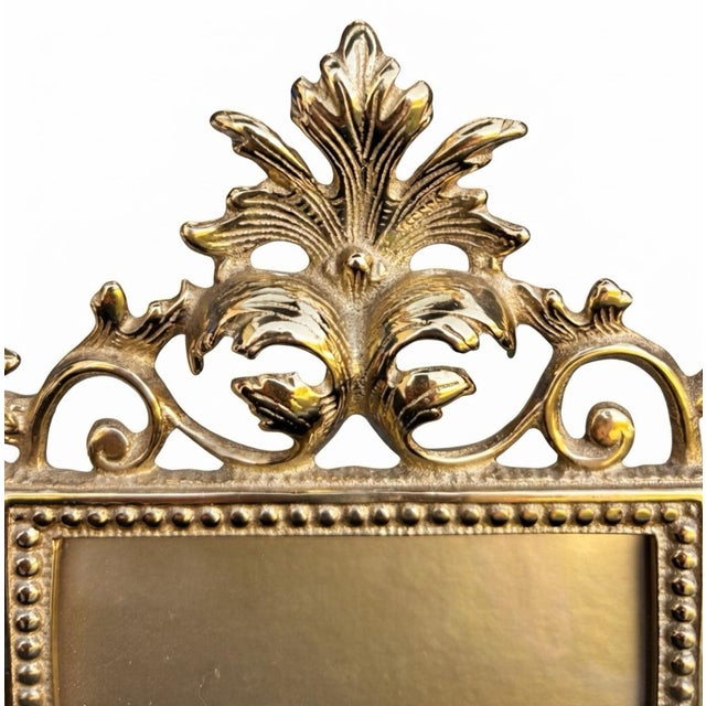 Mid 20th Century Vintage Virginia Metalcrafters Rococo Style 5x7 Picture Frame For Sale - Image 5 of 6