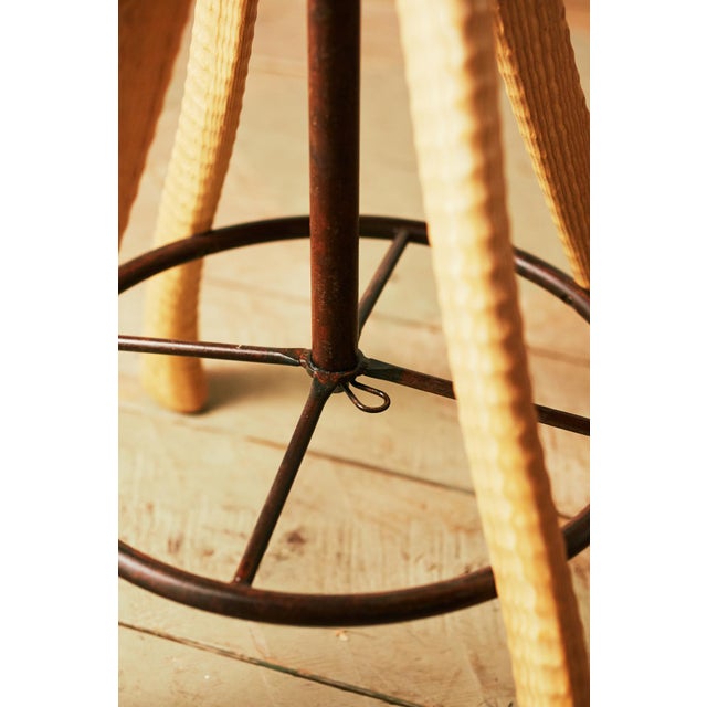 Farmhouse Amish-Forged Tractor Seat Swivel Stool | Handmade in Pennsylvania For Sale - Image 3 of 5
