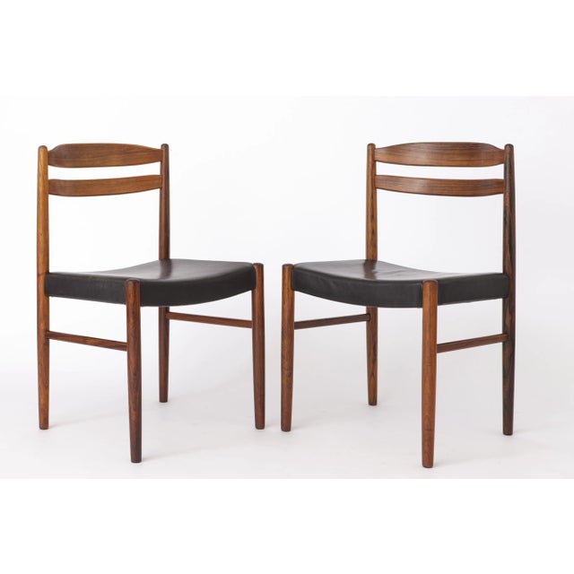 Pair of Elegant Vintage Chairs by Swedish Designer Albert Johansson from the 1960s. Enhance your space with this...