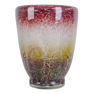 Mid 20th Century Karl Wiedmann Wmf German Art Glass Vase For Sale