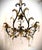 Black Black and Gold Gilt Metal Floral Wall Sconce, Teardrop Crystals, Candleholders For Sale - Image 8 of 14