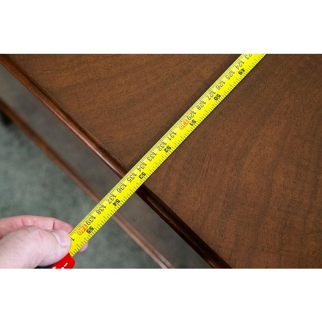 1960s Mid Century Danish Modern Desk Executive Walnut 7 Drawer Locking Cabinet Wood Nm For Sale - Image 12 of 12