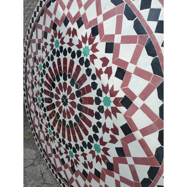 72" Moroccan Mosaic Table, Multi-Color Settachia For Sale In Orlando - Image 6 of 8