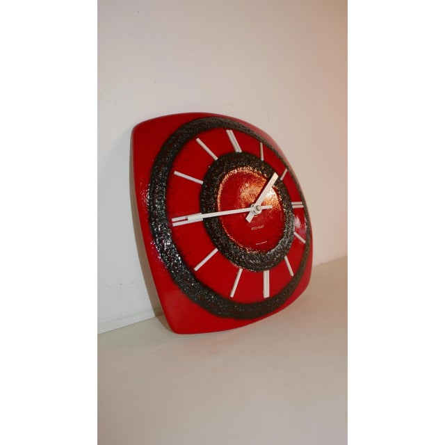 Ceramic German Ceramic Clock from Junghans, 1970s For Sale - Image 7 of 10