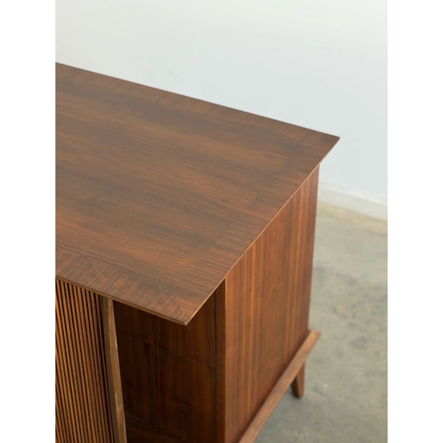 Mid-Century Modern Vintage Lane First Edition Desk With Tambour Doors For Sale - Image 3 of 15