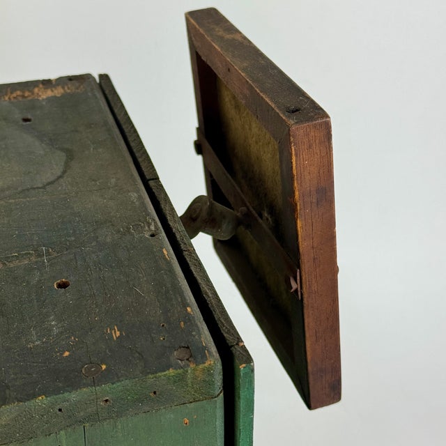 Early 20th Century Early 20th Century The Gas Attendant's Primitive Green Assembled Cupboard For Sale - Image 5 of 18