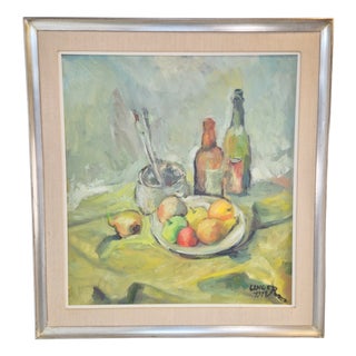 Wolfgang Heinz Unger, Colorful Still Life, 1971, Oil Painting, Framed For Sale