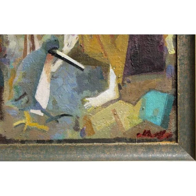 Victor Karnauh, A Conversation, OiI on Canvas, 1990s For Sale - Image 6 of 7