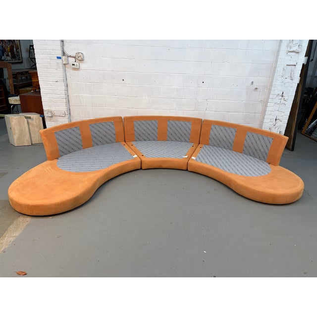 Italian Multi-Sectional Suede Couch by Roche Bobois For Sale - Image 10 of 17