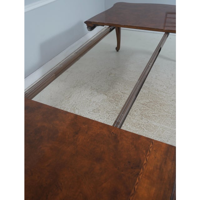 Brown Henredon French Style Walnut Dining Room Table For Sale - Image 8 of 18