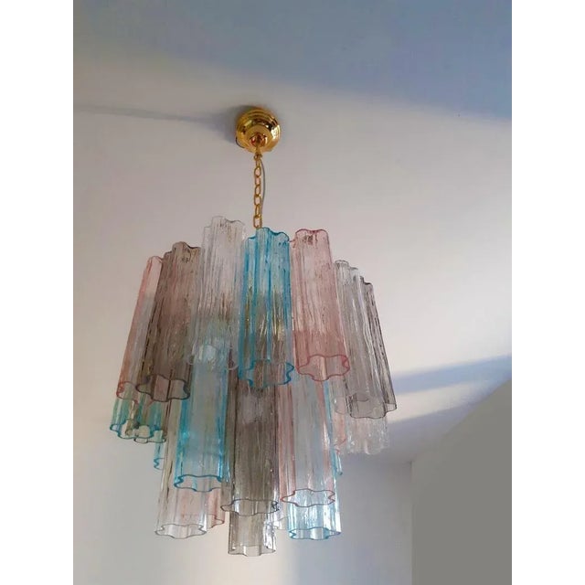 Gold Contemporary Murano Glass Sputnik Chandelier Multicolors, Mazzega Style For Sale - Image 8 of 8