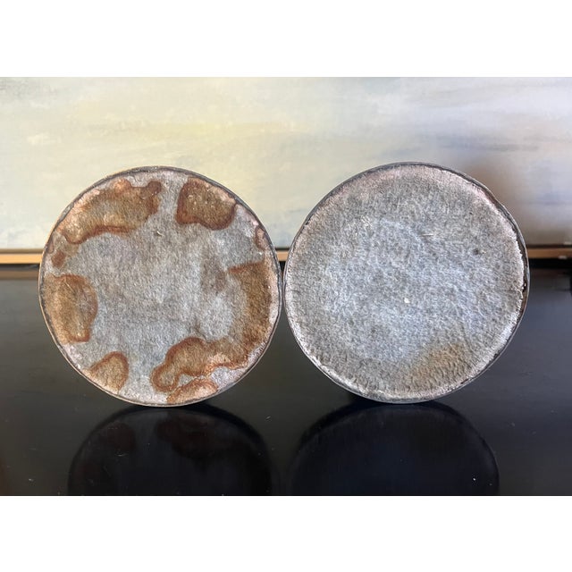 Metal George IV Silverplate & Copper Candlesticks, C. 1814 For Sale - Image 7 of 7