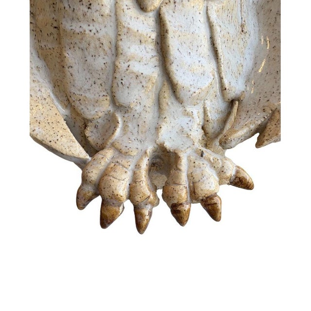 1980s Vintage Studio Pottery Owl Bank For Sale - Image 5 of 7
