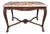 Carved Table with Thick Marble Top For Sale