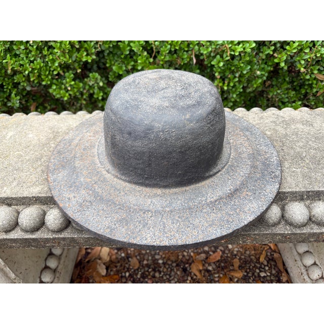 1920s Argentine Cast Iron Gaucho Hat Form For Sale - Image 4 of 10